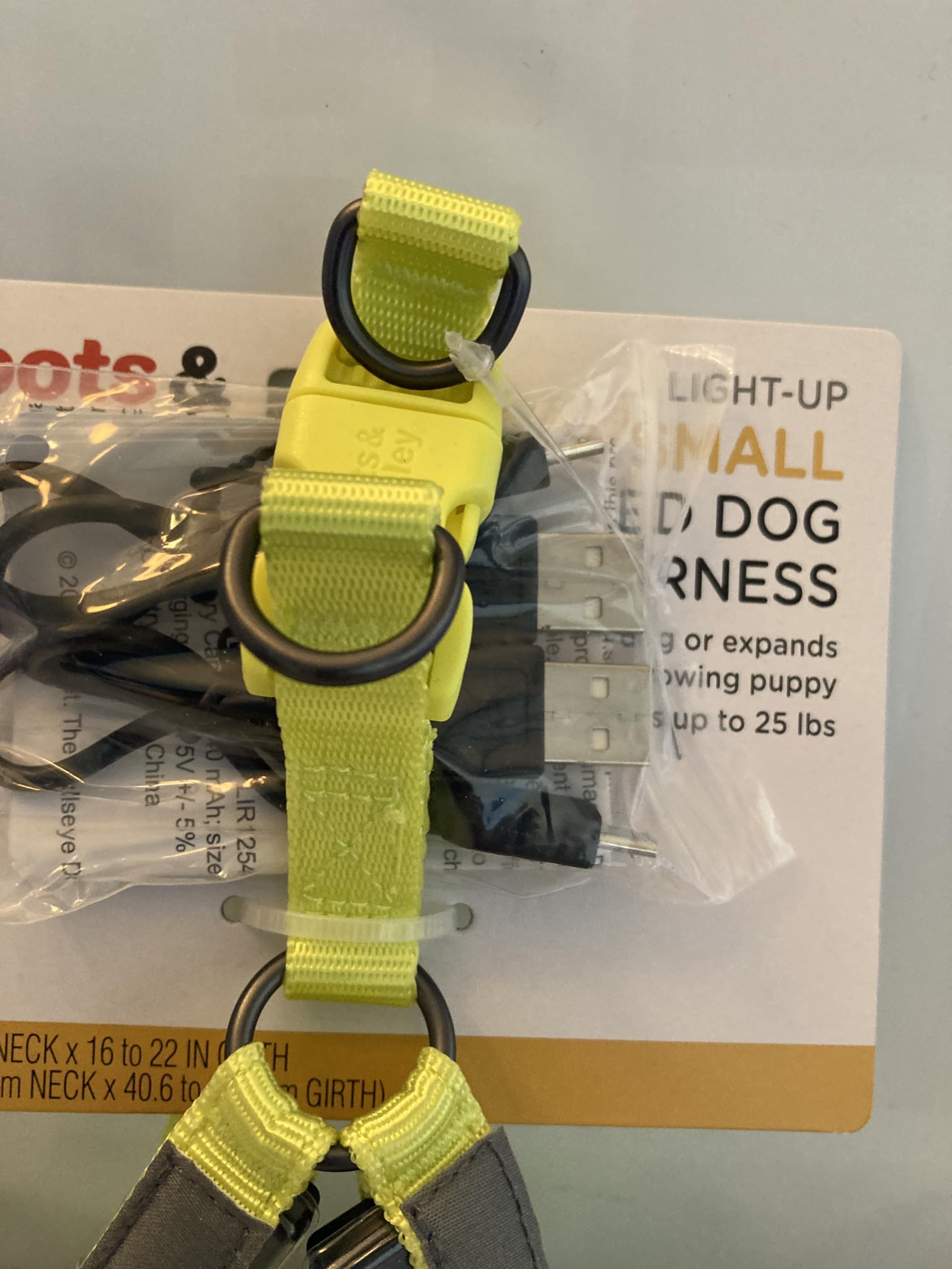 boots and barkley led Dog Harness Small Yellow Merch Mix Discounts
